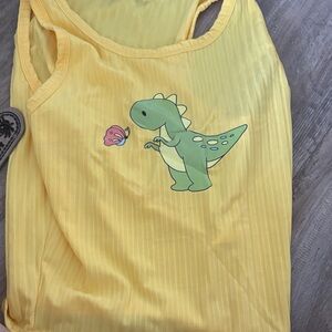 Yellow Dinosaur Tank Top